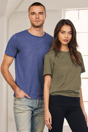 BELLA+CANVAS Adult Unisex 4.2 oz Cotton Poly Sueded Short Sleeve T-shirt